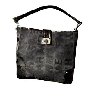 Harveys seatbelt bag, Rare design black shoulder satchel